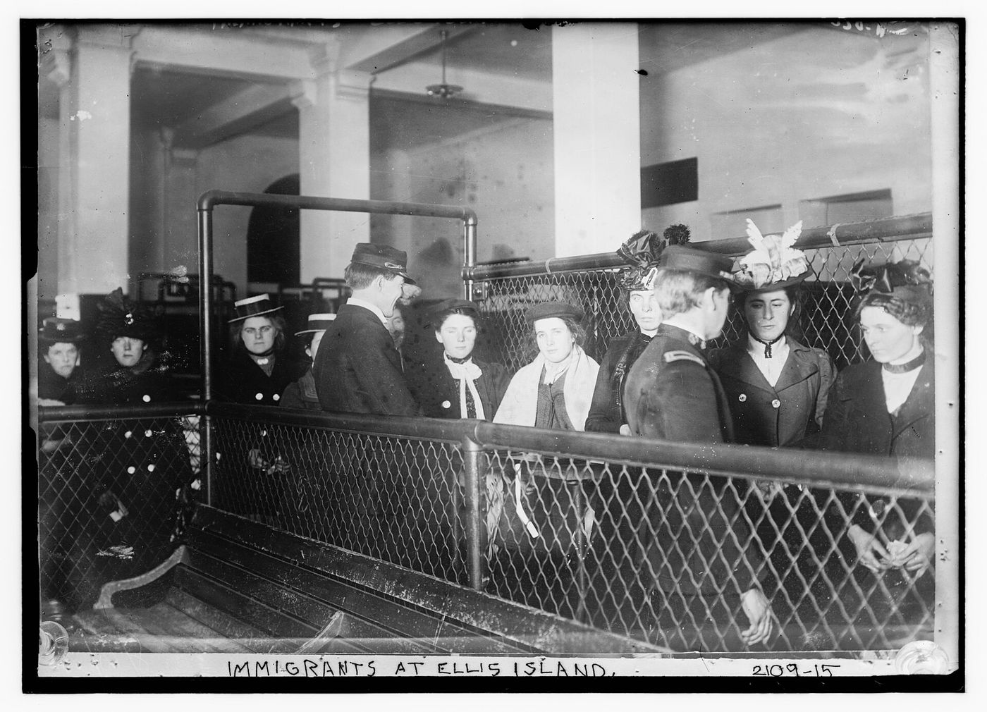 Immigrants at Ellis Island, photographed around 1900