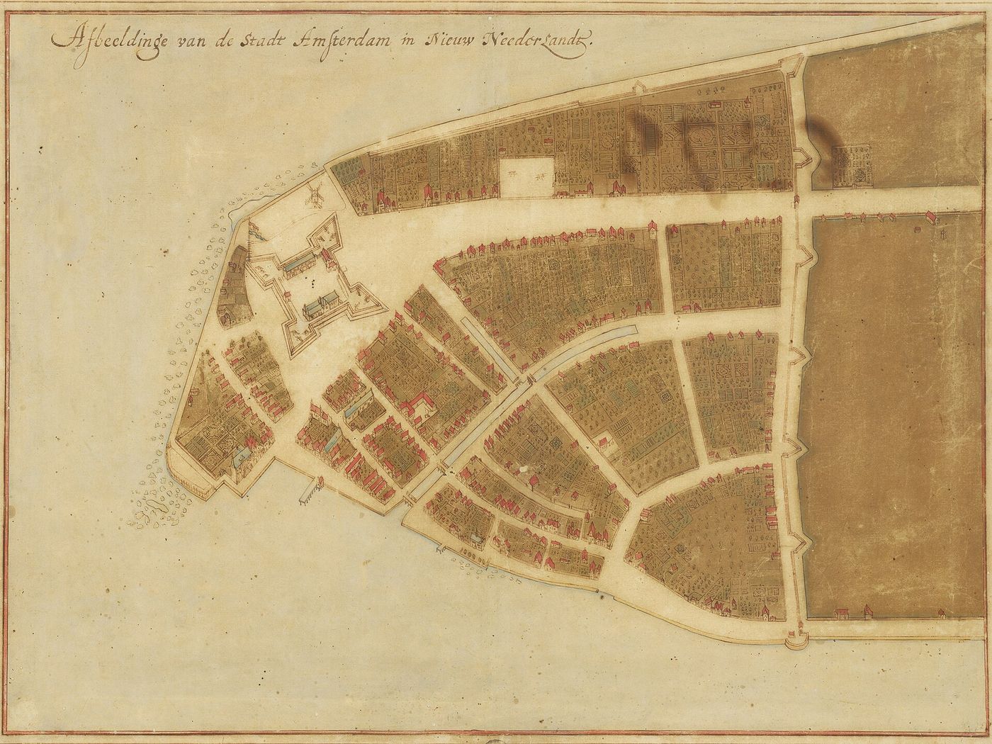 The Castello Plan, a 1660 survey of New Amsterdam at the southern tip of Manhattan
